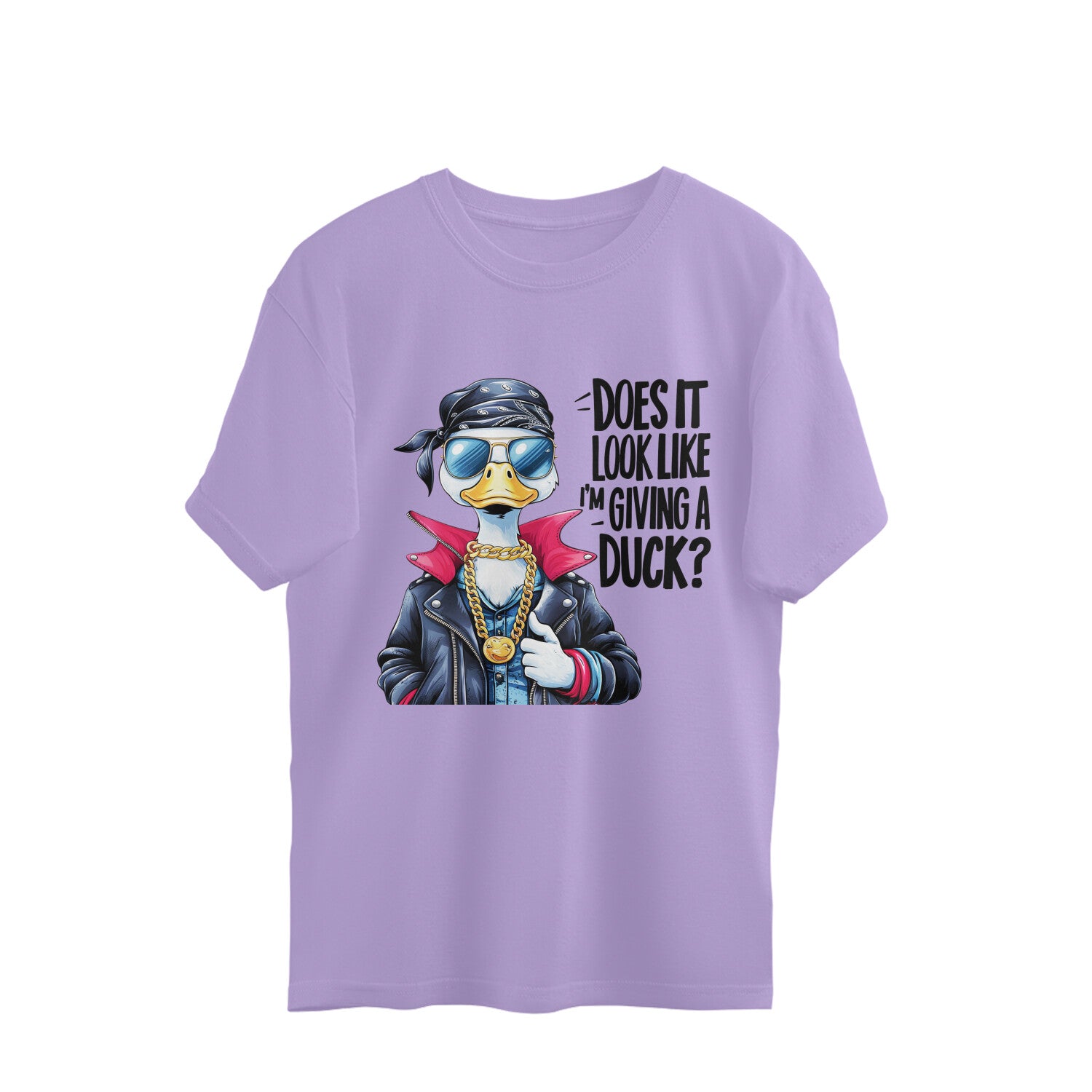 Giving A Duck Oversized T-Shirt Iris Lavender Printrove