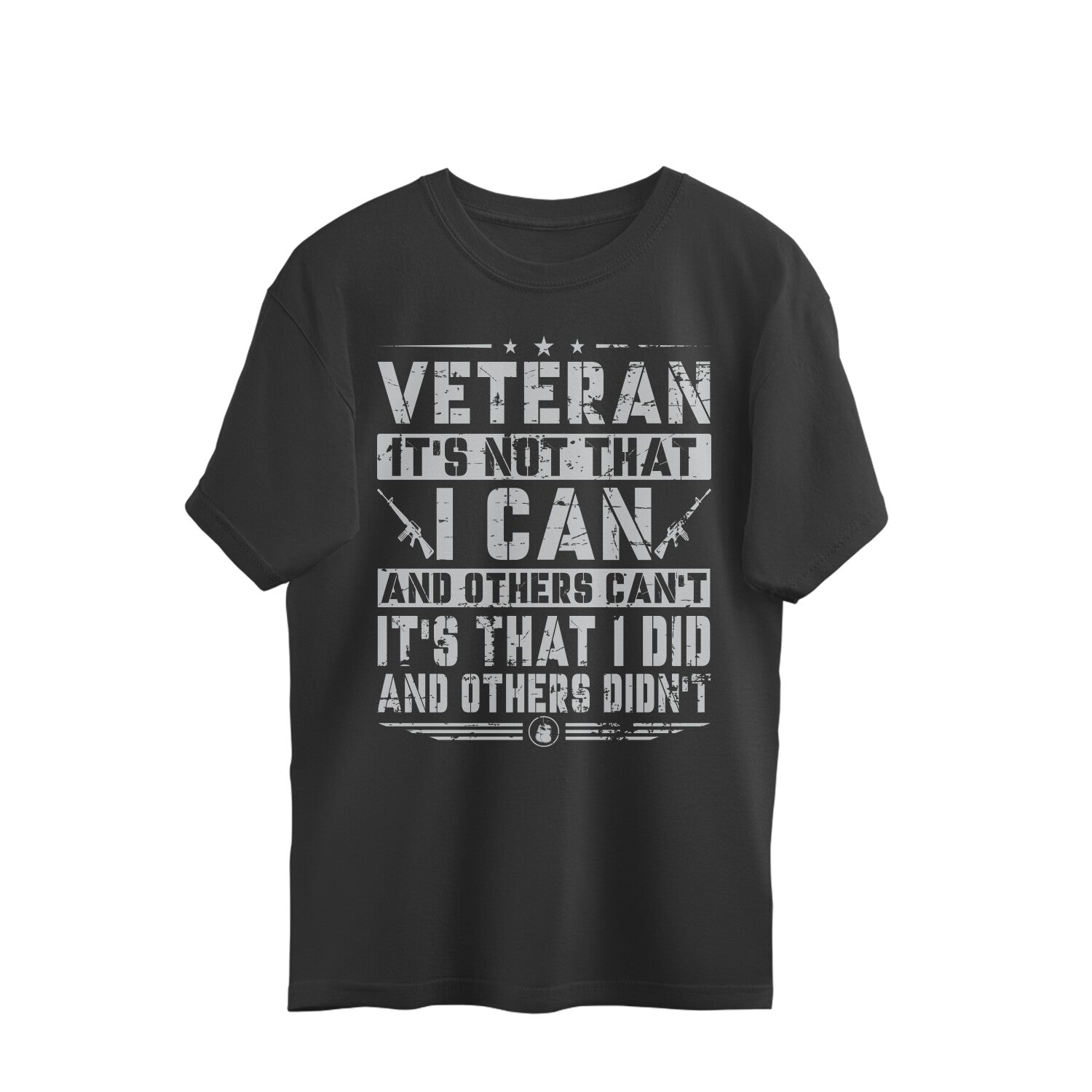 Army Veteran Oversized T-Shirt Black Printrove