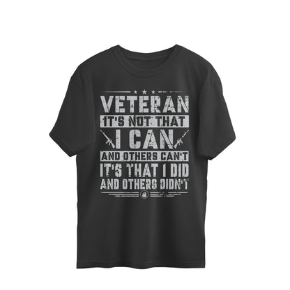 Army Veteran Oversized T-Shirt Black Printrove
