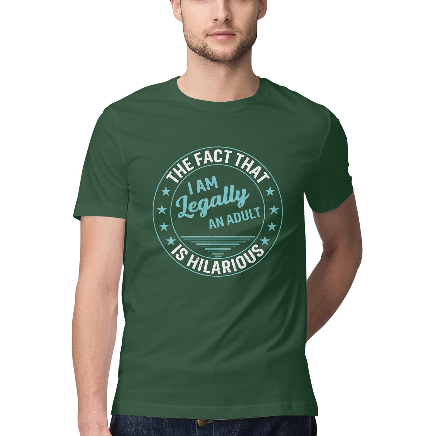 Legally An Adult T-Shirt Olive Green Printrove