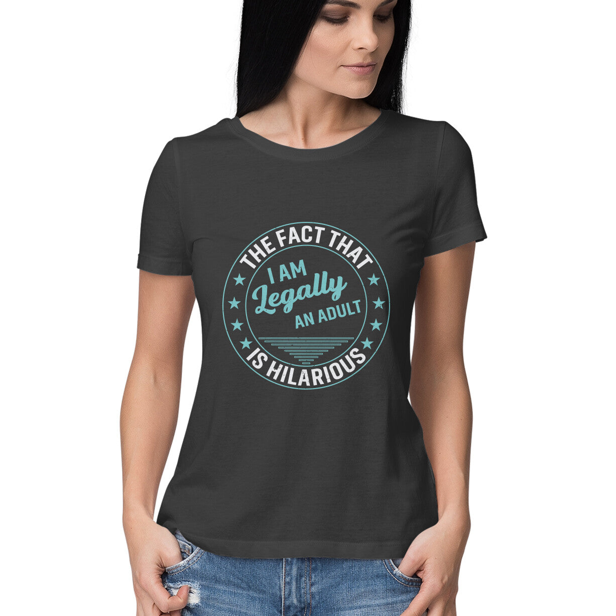 Legally An Adult Women's T-Shirt Black Printrove