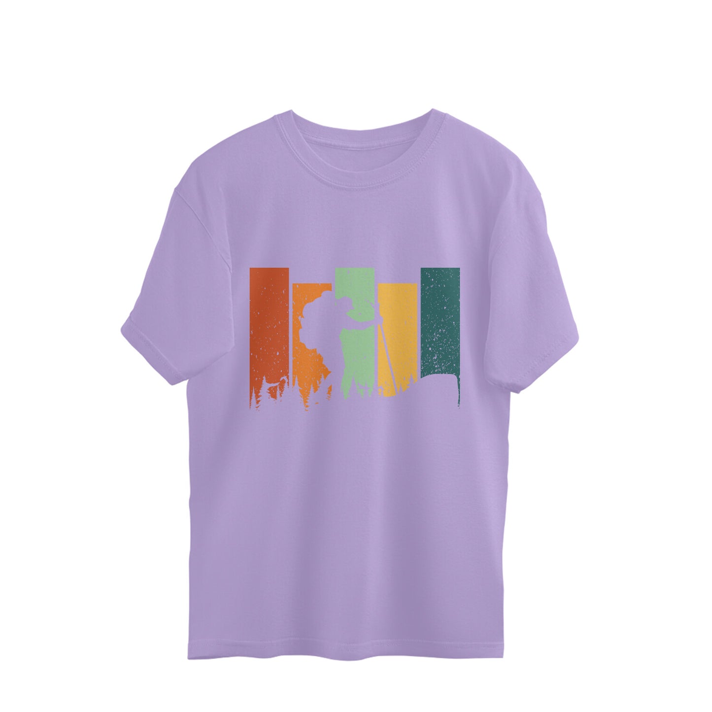 Hiking Oversized T-Shirt Iris Lavender Printrove