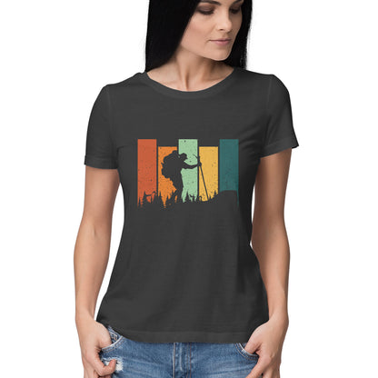 Hiking Women's T-Shirt Black Printrove