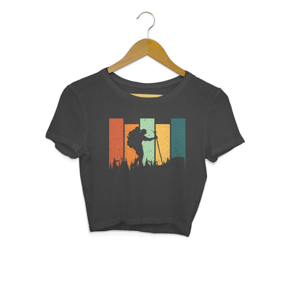 Hiking Crop Top Black Printrove