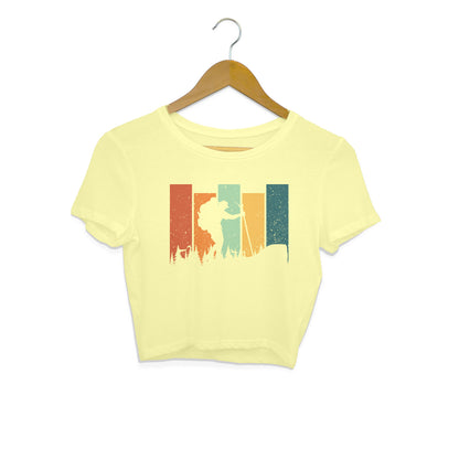 Hiking Crop Top Butter Yellow Printrove