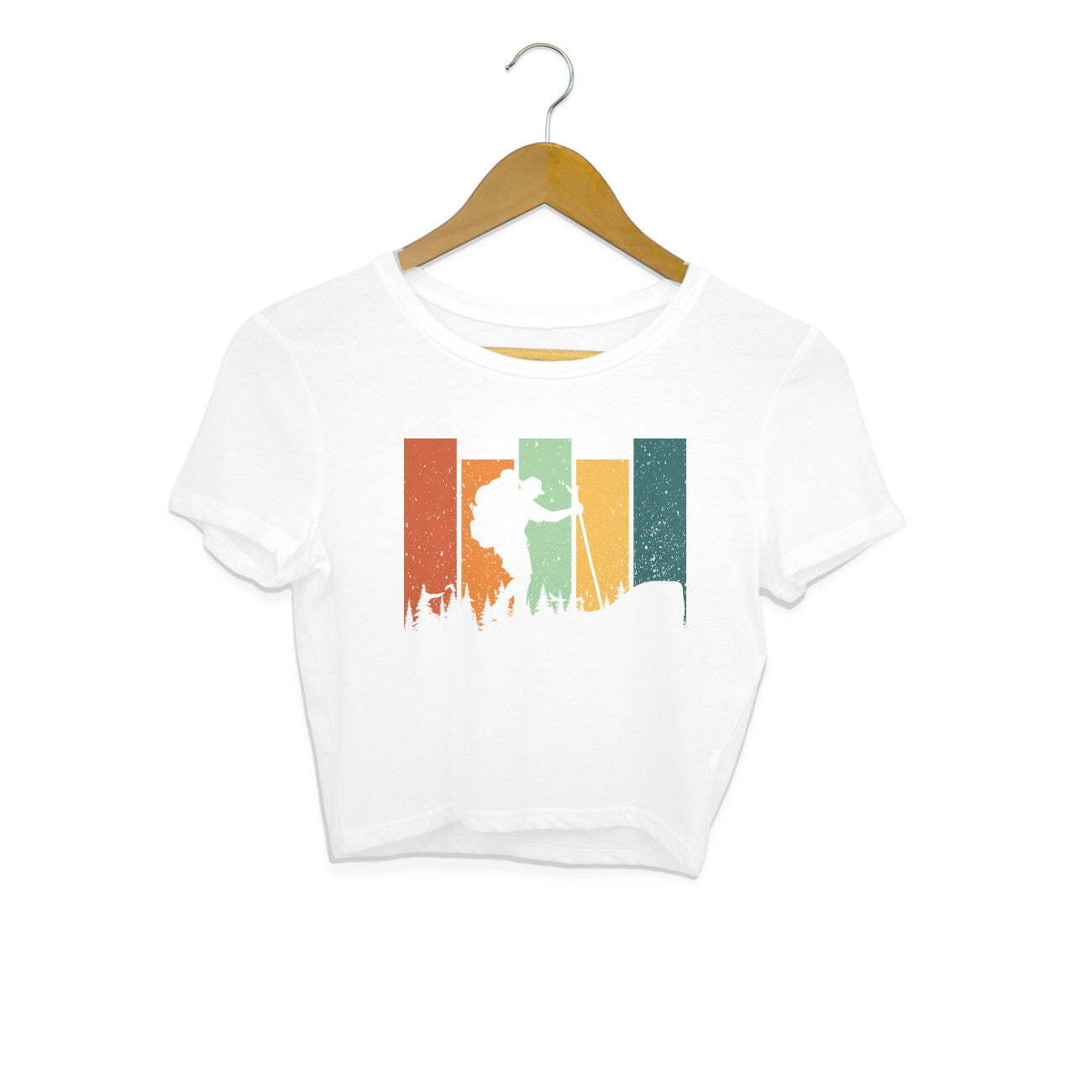 Hiking Crop Top White Printrove