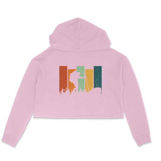Hiking Crop Hoodie Light Pink Printrove