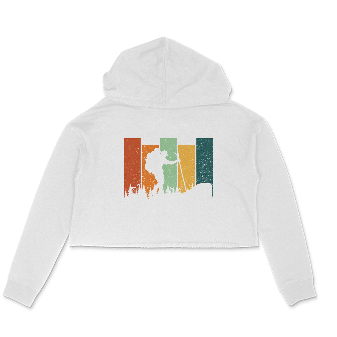 Hiking Crop Hoodie White Printrove