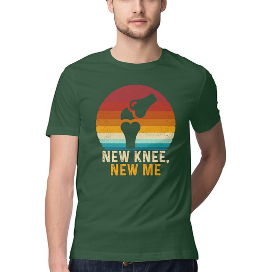 New Knee New Me T-Shirt Olive Green Printrove