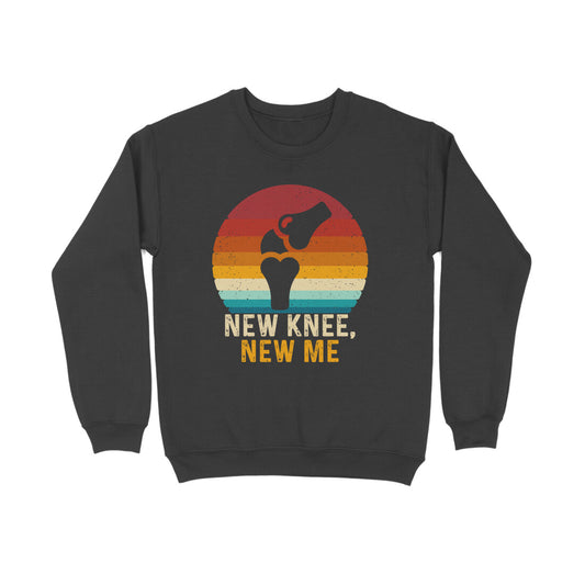 New Knee New Me Sweatshirt Black Printrove
