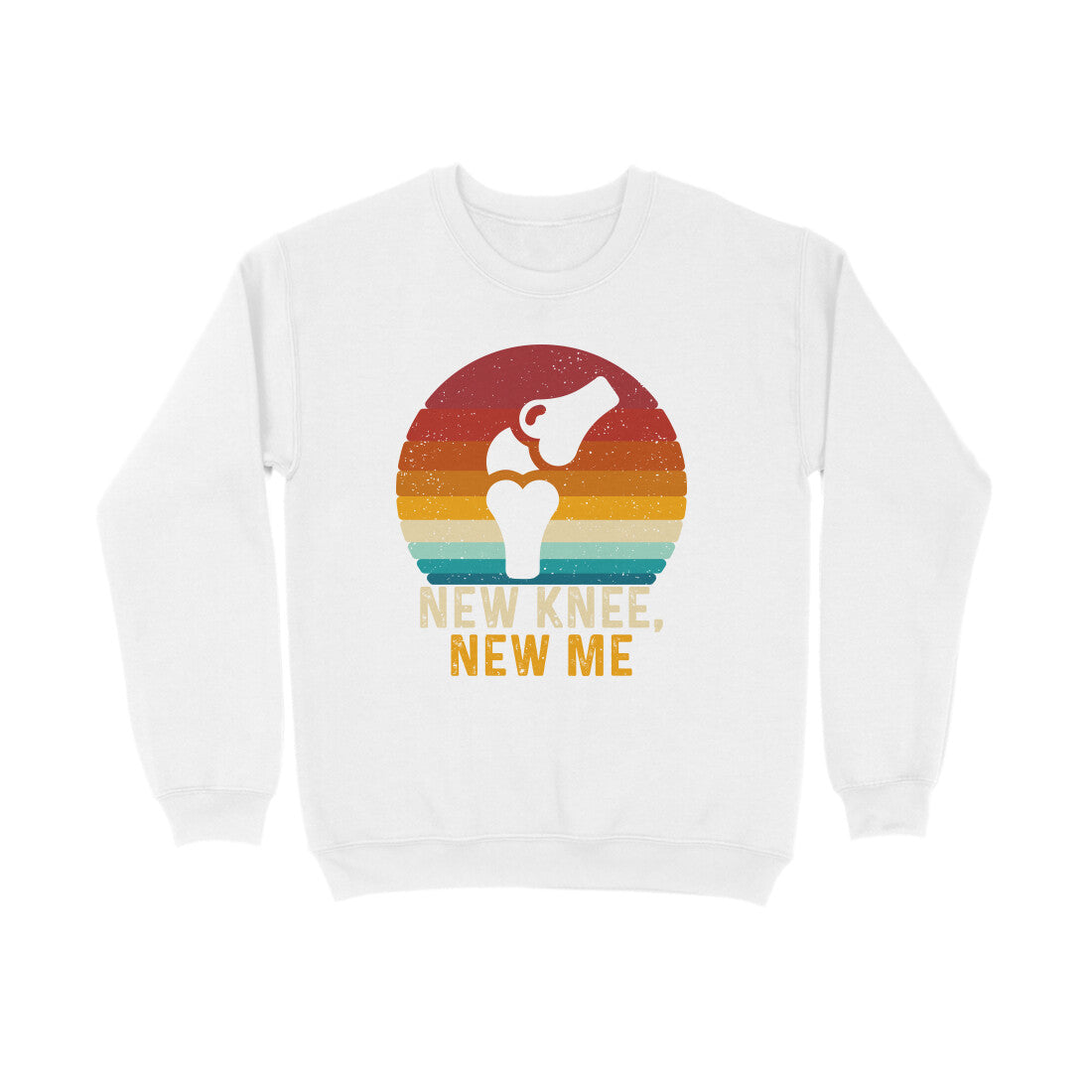 New Knee New Me Sweatshirt White Printrove