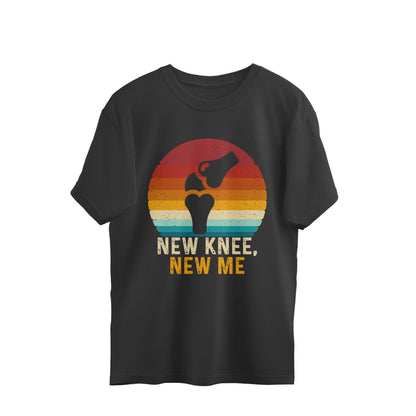 New Knee New Me Oversized T-Shirt Black Printrove