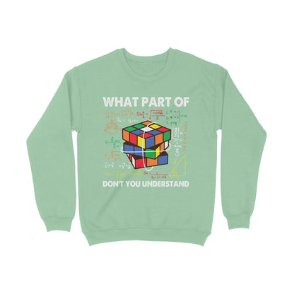 Don't You Understand Sweatshirt Mint Green Printrove