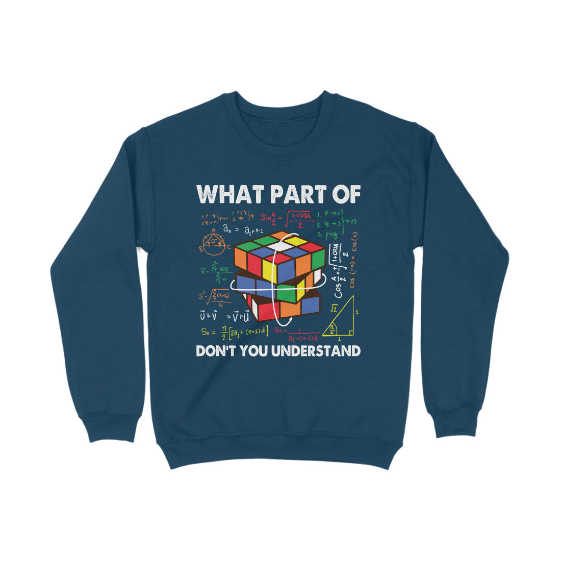 Don't You Understand Sweatshirt Navy Blue Printrove