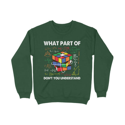 Don't You Understand Sweatshirt Olive Green Printrove