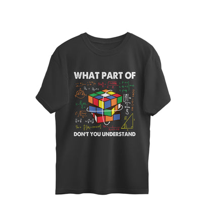 Don't You Understand Oversized T-Shirt Black Printrove