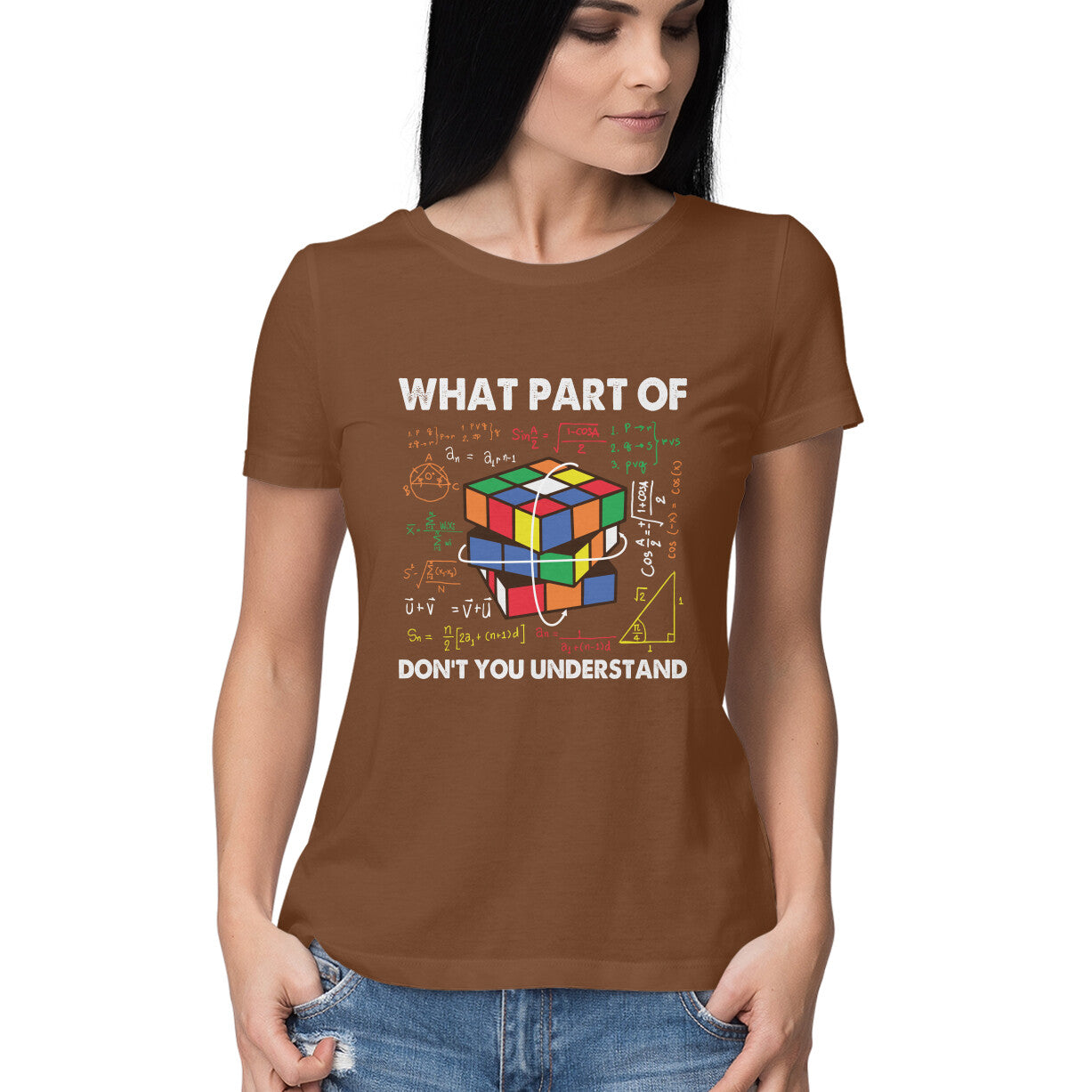 Don't You Understand Women's T-Shirt Coffee Brown Printrove