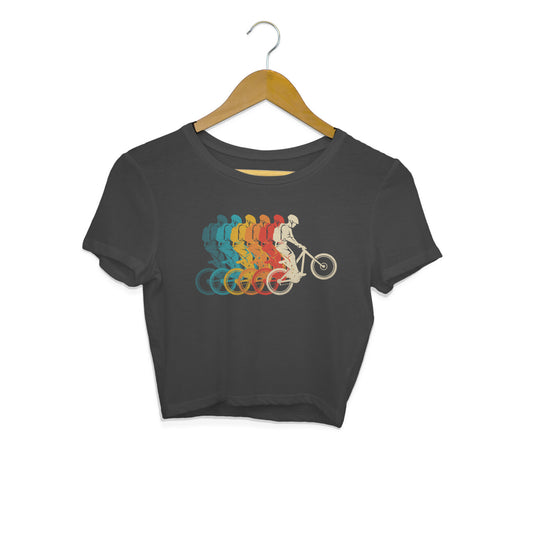 Mountain Bike Crop Top Black Printrove