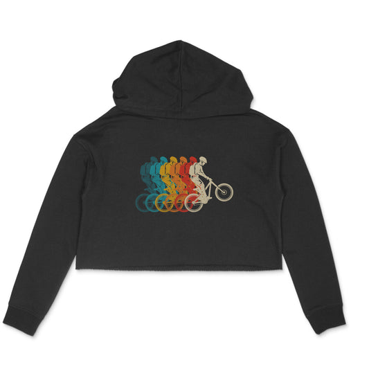 Mountain Bike Crop Hoodie Black Printrove