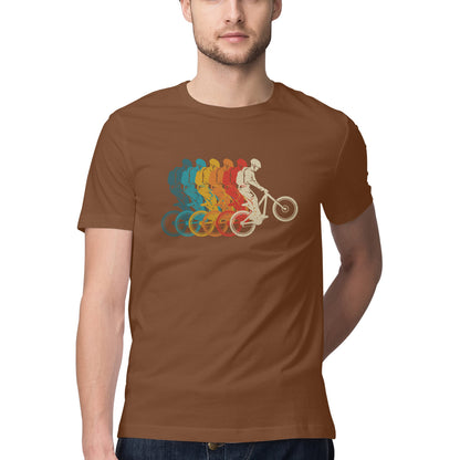 Mountain Bike T-Shirt Coffee Brown Printrove