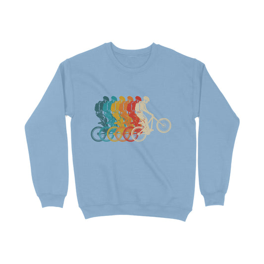 Mountain Bike Sweatshirt Baby Blue Printrove