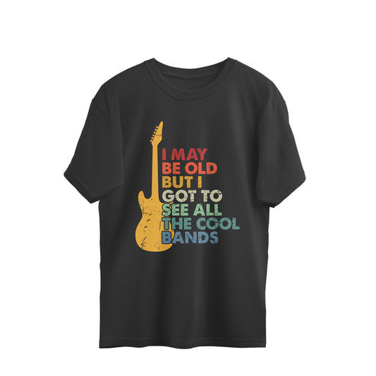 Music Quote Oversized T-Shirt Black Printrove