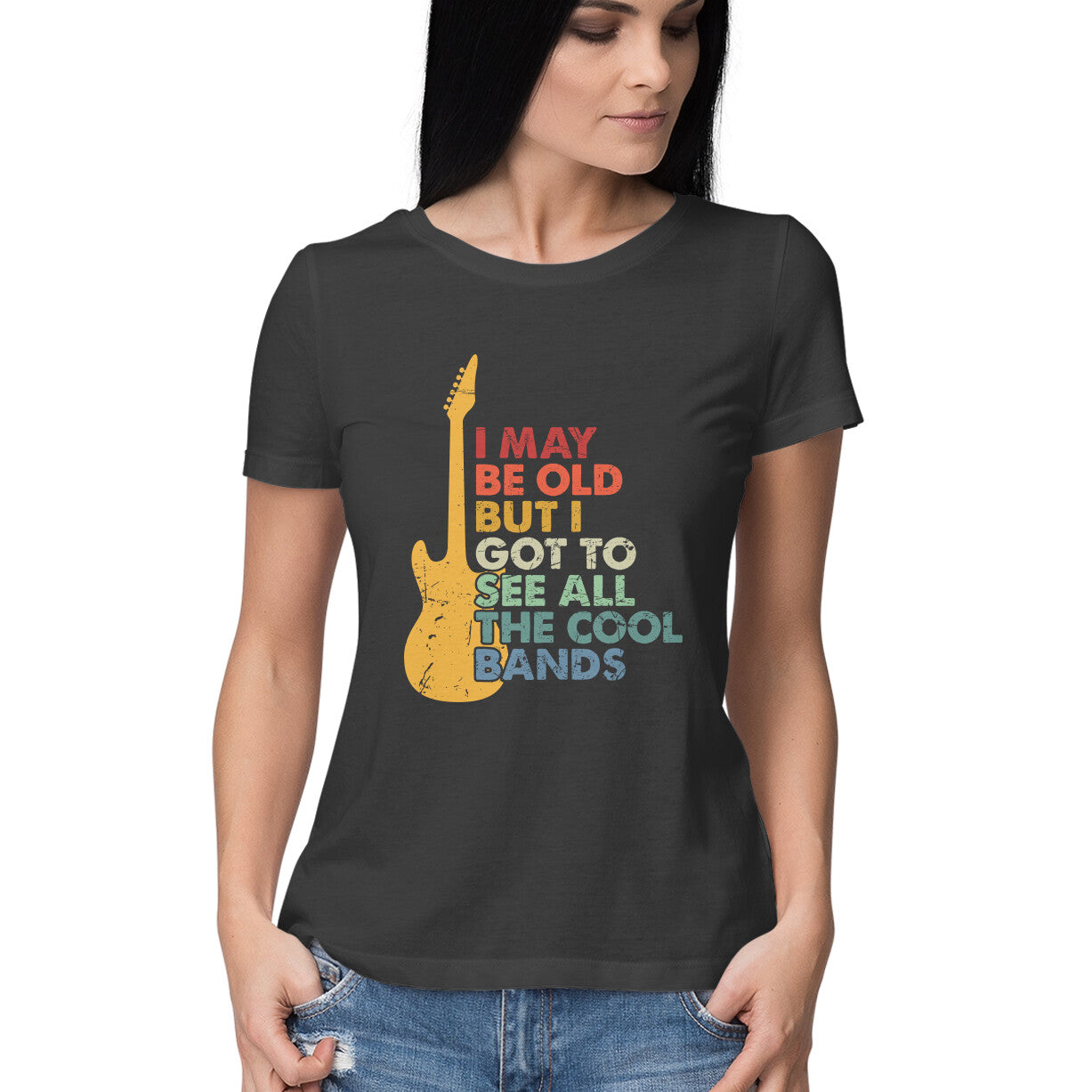 Music Quote Women's T-Shirt Black Printrove