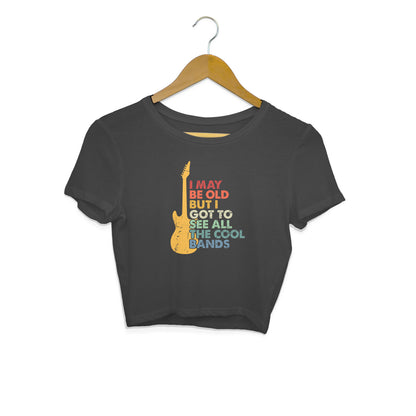 Music Quote Crop Top Black Printrove
