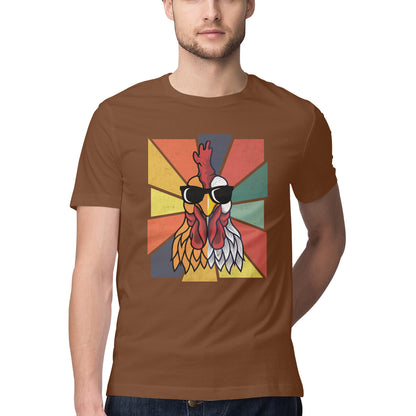 Chicken T-Shirt Coffee Brown Printrove