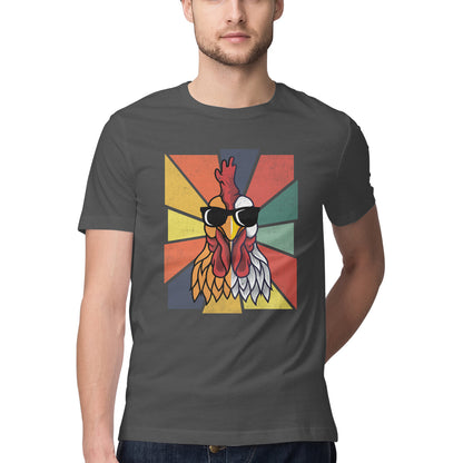 Chicken T-Shirt Charcoal Grey Printrove