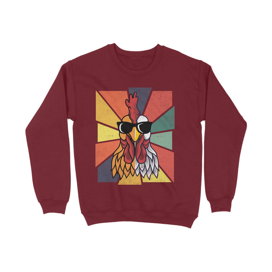 Chicken Sweatshirt Maroon Printrove