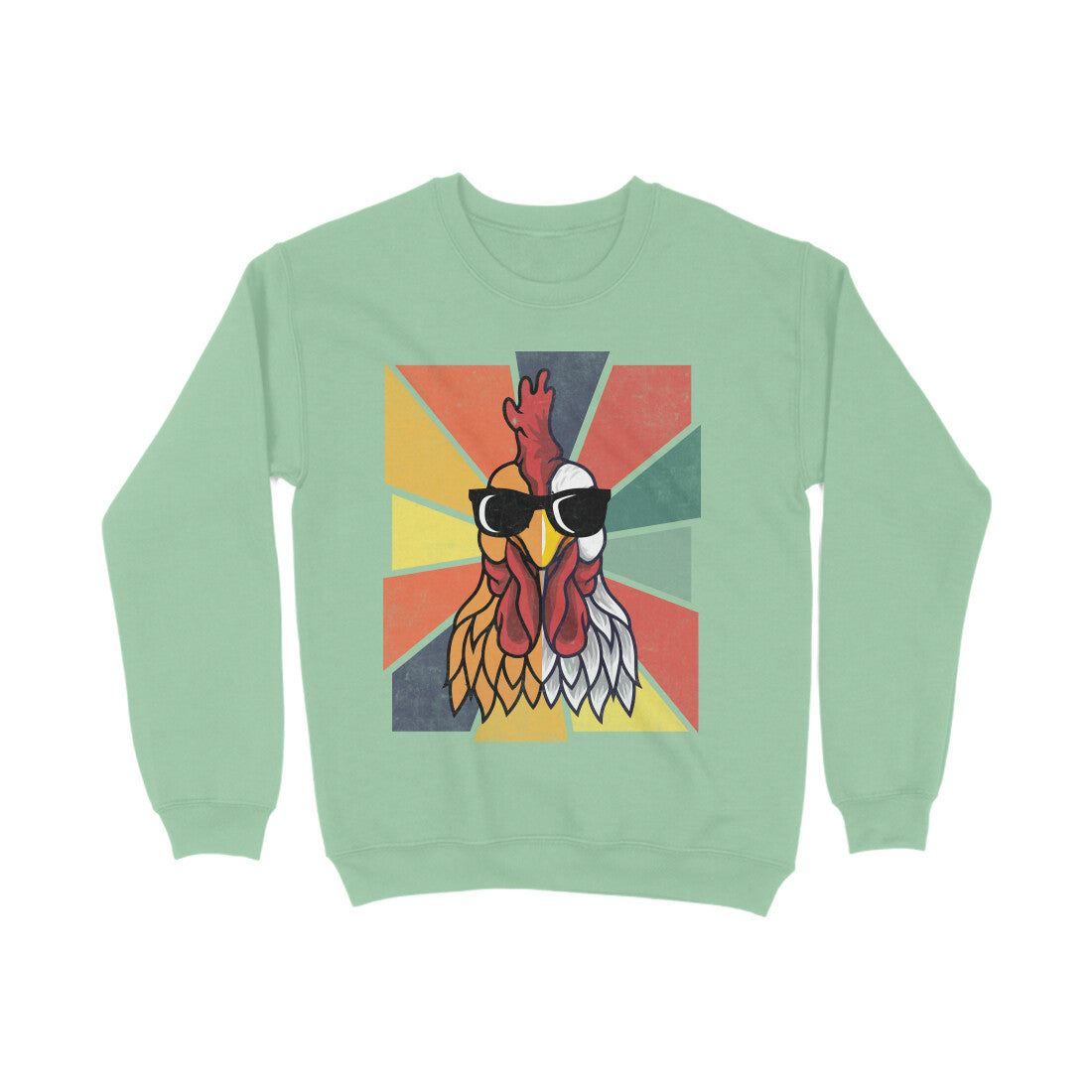 Chicken Sweatshirt Mint Green Printrove