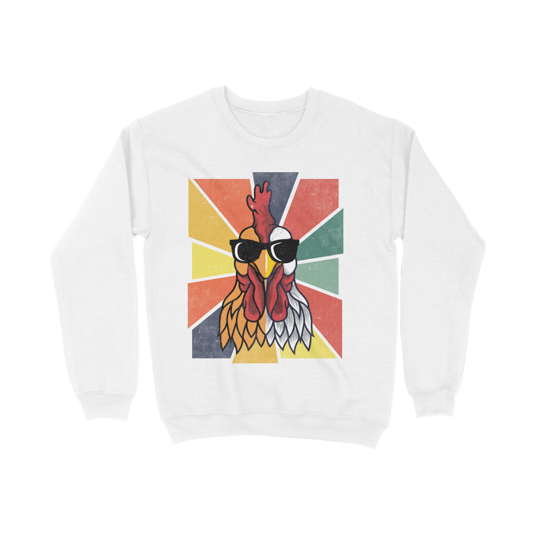 Chicken Sweatshirt White Printrove