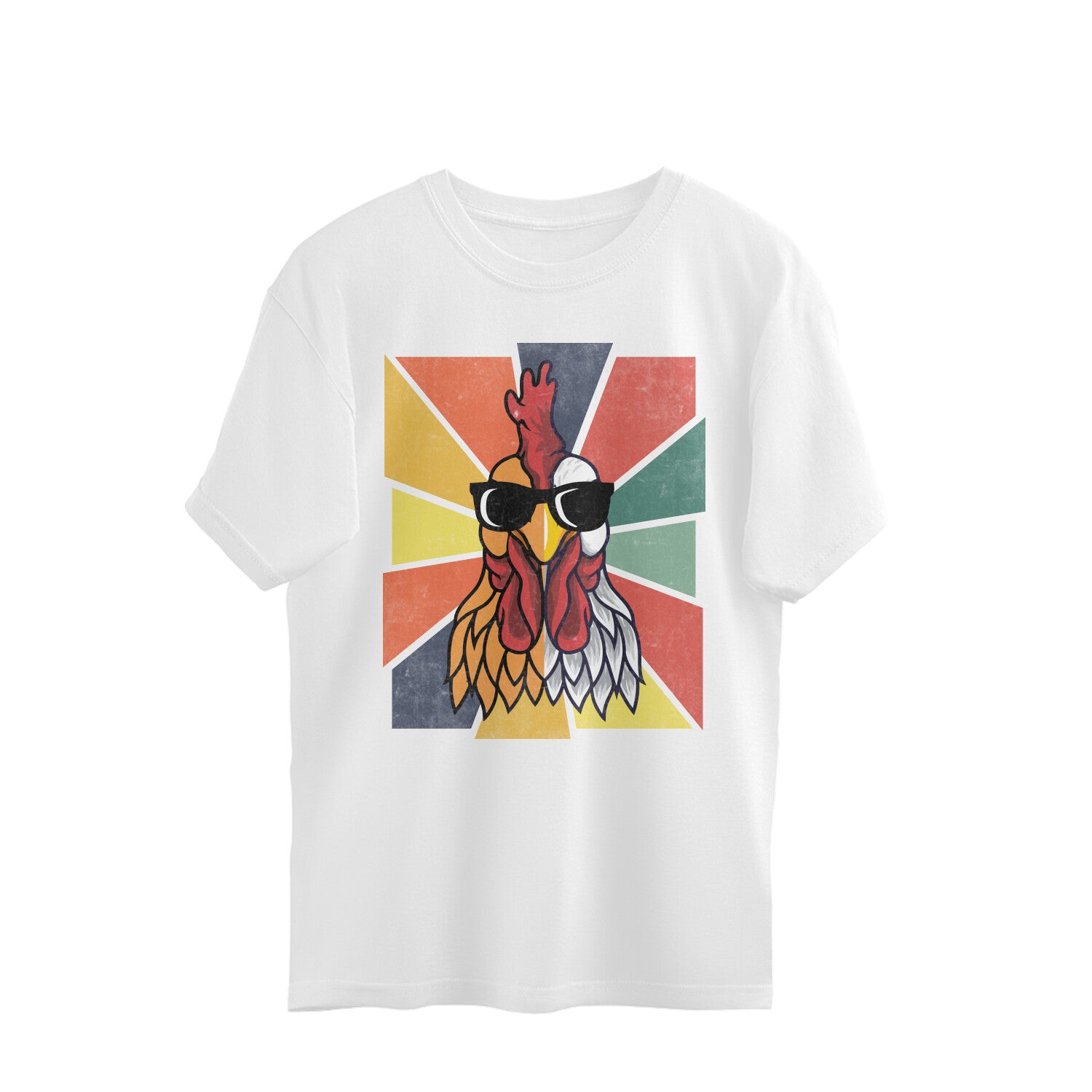 Chicken Oversized T-Shirt White Printrove