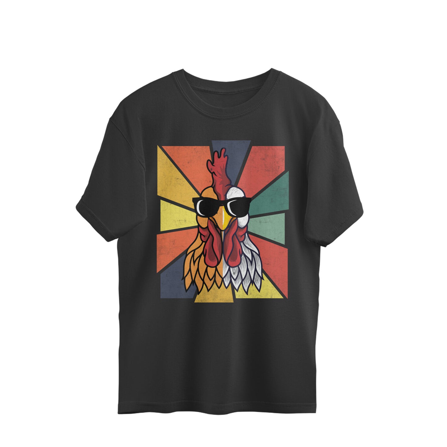 Chicken Oversized T-Shirt Black Printrove