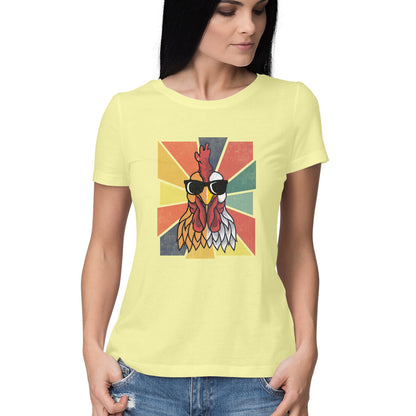 Chicken Women's T-Shirt Butter Yellow Printrove