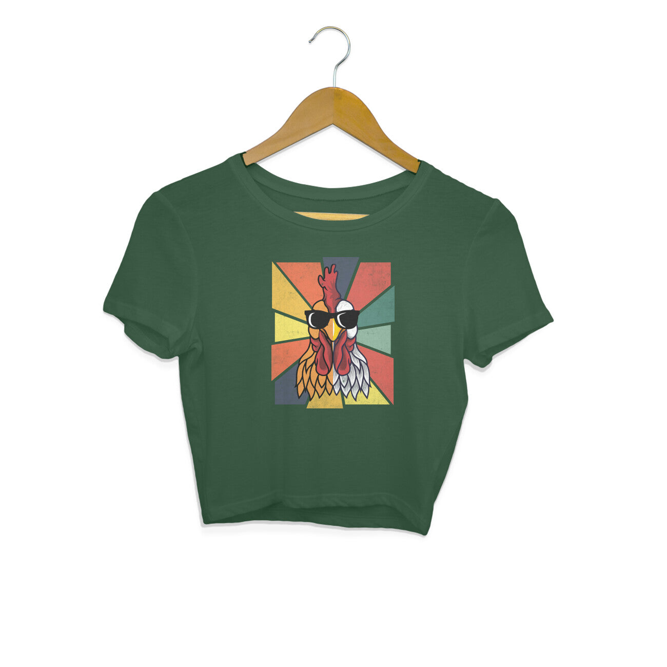 Chicken Crop Top Olive Green Printrove