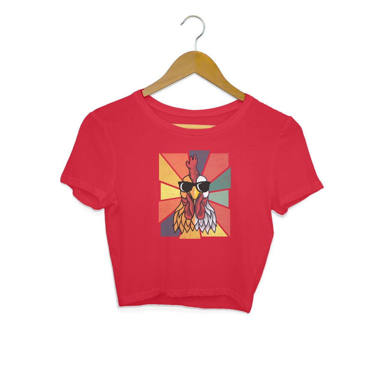Chicken Crop Top Red Printrove