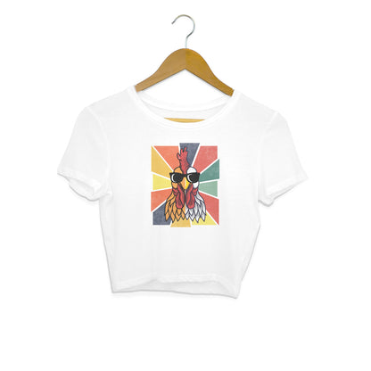Chicken Crop Top White Printrove