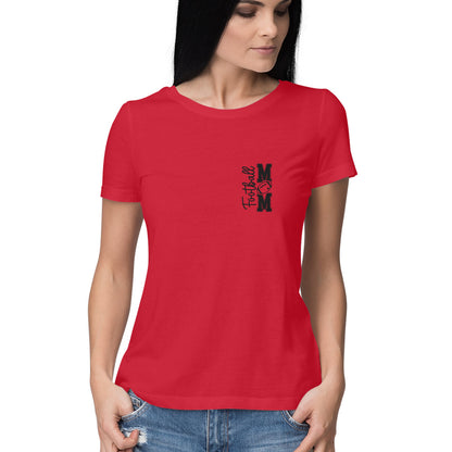 Football Mom Women's T-Shirt Red Printrove