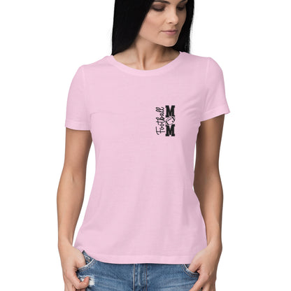 Football Mom Women's T-Shirt Light Pink Printrove