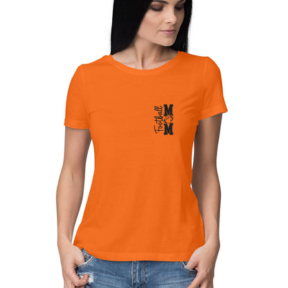 Football Mom Women's T-Shirt Orange Printrove