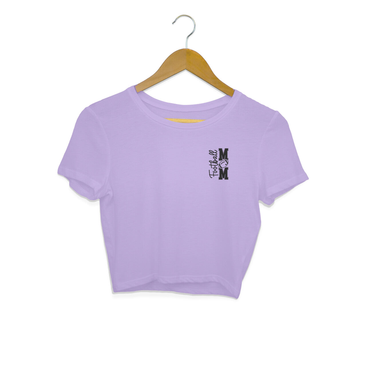 Football Mom Crop Top Iris Lavender Printrove