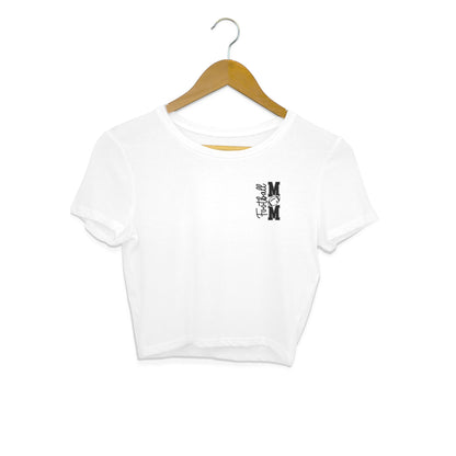 Football Mom Crop Top White Printrove