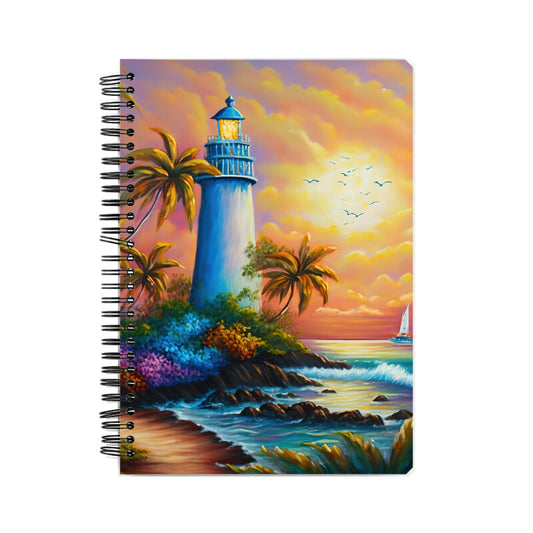 Beach Lighthouse Painting Theme Notebook A5 Printrove