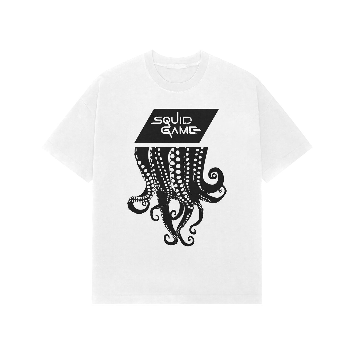Squid Game Loose Fit Oversized T-Shirt White Printrove