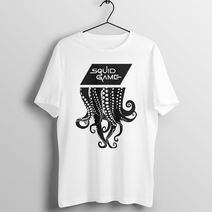 Squid Game Half Sleeve T-Shirt White Printrove