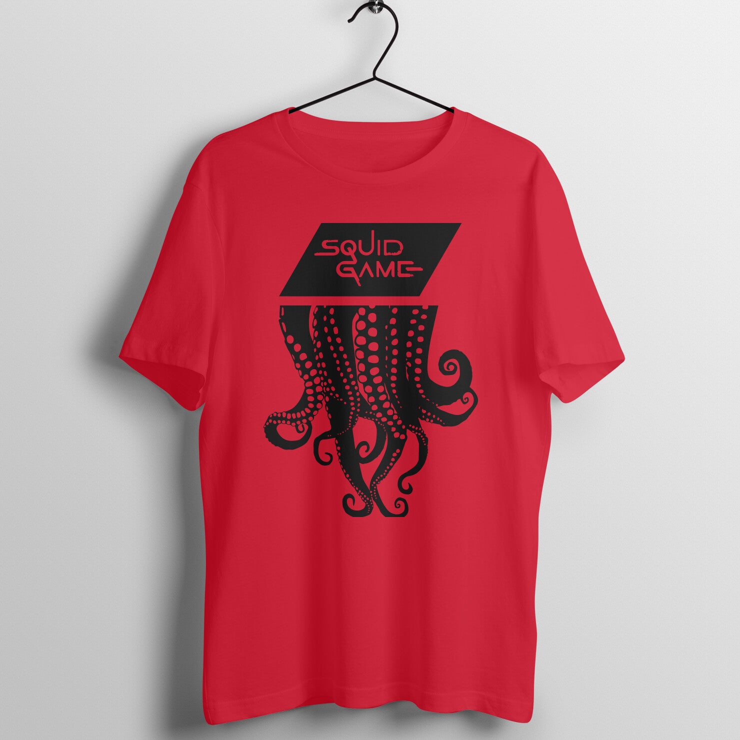 Squid Game Half Sleeve T-Shirt Red Printrove