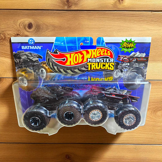 DC Batman & Classic Batman - Original Hot Wheels Monster Truck Demolition Doubles FYJ64 (2025 Edition) Mattel