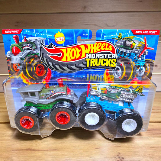Loco Punk & Airplane Mode - Original Hot Wheels Monster Truck Demolition Doubles FYJ64 (2025 Edition) Mattel